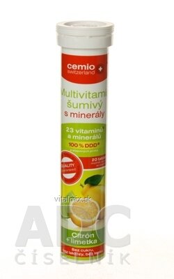 Cemio Multivitamin šumivý s minerály tbl eff s příchutí citron + limetka 1x20 ks