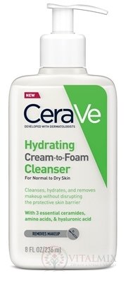 CeraVe ČISTICÍ PĚNIVÝ KRÉM pro normální až suchou pokožku 1x236 ml