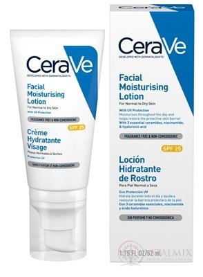 CeraVe HYDRATAČNÍ PLEŤOVÝ KRÉM SPF 25 na normální až suchou pleť (MB097500) 1x52 ml