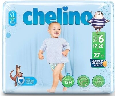 CHELINO T6 dětské pleny (17-28 kg) s dermo ochranou 1x27 ks