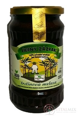 ČERNÝ ZÁZRAK třtinová melasa BIO (sklo) 1x450 g