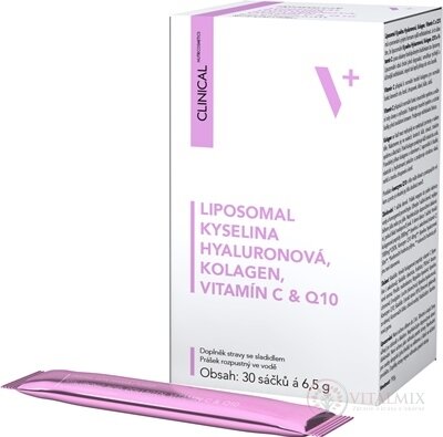 CLINICAL LIPOSOMAL KYSELINA HYALURONOVÁ, KOLAGEN, VITAMIN C&amp;Q10, prášek v sáčcích 1x30 ks