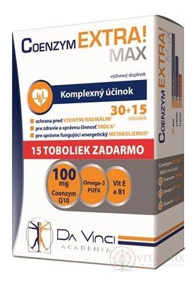 COENZYM EXTRA MAX 100mg - DA VINCI cps 30 + 15 zdarma (45 ks)