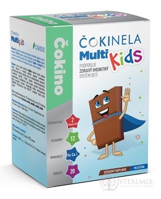 ČOKINELA Multi Kids čokoládové tablety 1x20 ks