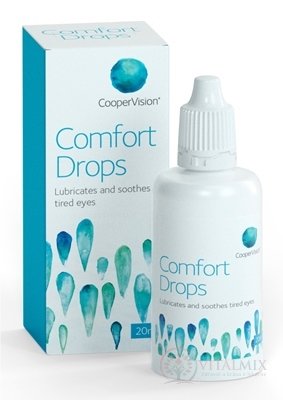 CooperVision Comfort Drops oční kapky zvlhčující kapky pro uživatele kontaktních čoček 1x20 ml
