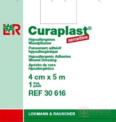 CURAPLAST Sensitive 4cmx5m rychloobvaz na rány-5 m rolka v dávkovací krabici 1x1 ks