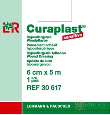 CURAPLAST Sensitive 6cmx5m rychloobvaz na rány-5 m rolka v dávkovací krabici 1x1 ks