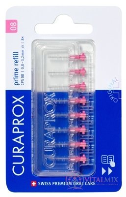 CURAPROX CPS 08 prime refill růžová mezizubní kartáčky bez držáku 1x8 ks