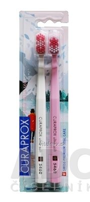 CURAPROX CS 5460 ultrasoft Zimní Edice - růžová zubní kartáček (dvojbalení), 1x2 ks