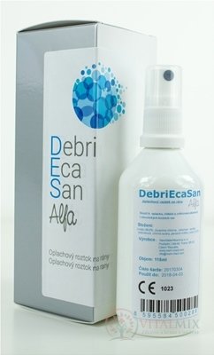 DebriEcaSan Alfa oplachový roztok na rány 1x115 ml