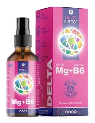 DELTA DIRECT Mg + B6 sprej, nano (66 denních dávek) 1x100 ml