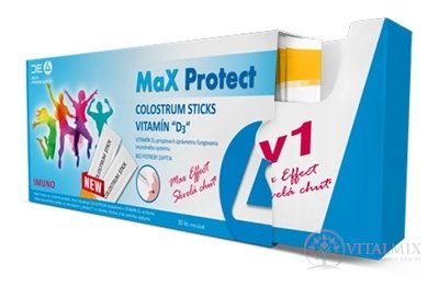 DELTA MaX Protect COLOSTRUM STICKS prášek v sáčcích (s Vitamínem D3) 1x30 ks