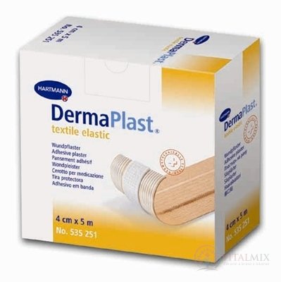 DERMAPLAST TEXTILE ELASTIC náplast na rány z textilní tkaniny elastická (6cm x 5m) 1x1 ks