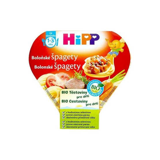 HiPP Příkrm zeleninově-masový BIO Boloňské špagety 250g od 1.roka