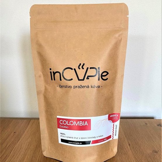 inCUPle Colombia excelsa čerstvě pražená zrnková káva 250g