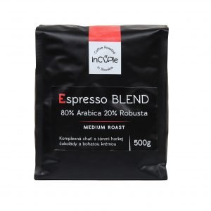  inCUPle Espresso Blend 80% Arabica 20% Robusta čerstvě pražená zrnková káva 500g
