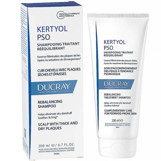 DUCRAY Kertyol PSO SHAMPOO keratoredukčný šampon pro psoriatiků, chronické mastné lupy 1x200 ml