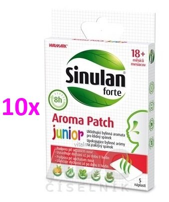 SINULAN FORTE AROMA PATCH JUNIOR NAP. 10x5KS VÝHODNÉ BALENÍ