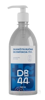 DR.44 OKAMŽITÁ RUČNÍ DEZINFEKCE antibakteriální gel (75% ethanol) 1x500 ml