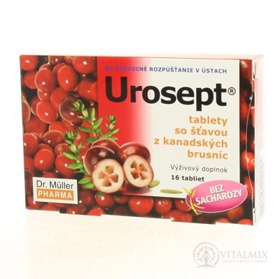 Dr. Müller Urosept tablety tbl (se šťávou z brusinek) 1x16 ks