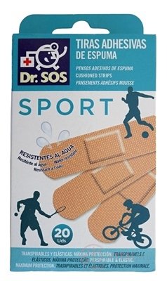 Dr. SOS SPORT náplast proužky mix voděodolné (72x19mm) 1x20 ks