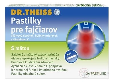 Dr.Theiss Pastilky pro kuřáky s mátou 1x24 ks