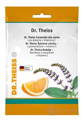 Dr.Theiss Šalvějové bonbóny s pomerančem a vitamín C, 1x75 g