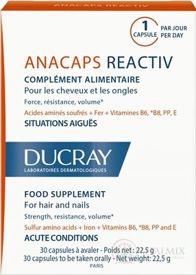 DUCRAY Anacaps Reactive cps pro vlasy a nehty 1x30 ks