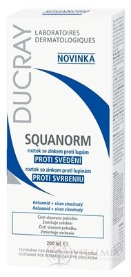 DUCRAY SQUANORM roztok se zinkem proti lupům 1x200 ml