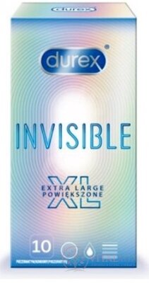 DUREX INVISIBLE XL kondom 1x10 ks