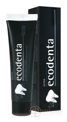 Ecodenta EXTRA Black whitening zubní pasta bělící (s černým uhlím a Teavigo) 1x100 ml