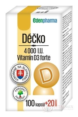 EDENPharma Déčko 4000 IU cps (100 + 20 zdarma) 1x120 ks