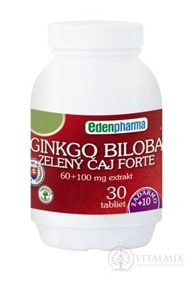 EDENPharma GINKGO BILOBA + Zelený čaj forte tbl 30 + 10 zdarma (40 ks)