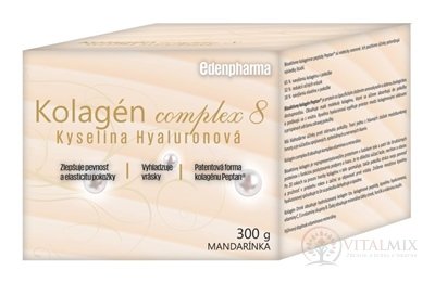 EDENPharma Kolagen complex 8 Kyselina Hyaluronová prášek příchuť mandarinka 1x300 g