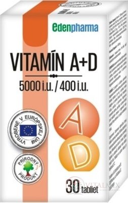 EDENPharma VITAMIN A + D 5000 IU / 400 IU tbl 1x30 ks