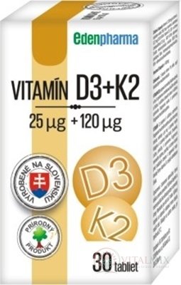 EDENPharma VITAMIN D3 + K2 tbl 1x30 ks