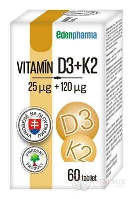 EDENPharma VITAMIN D3 + K2 tbl 1x60 ks