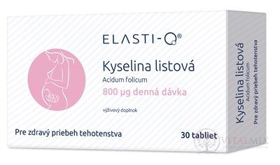 Elasti-Q KYSELINA LISTOVÁ 800 mikrogramů tbl 1x30 ks