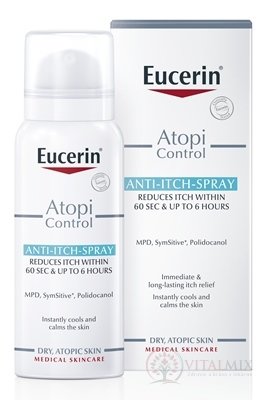 Eucerin AtopiControl Sprej proti svědění suchá a atopická pokožka 1x50 ml