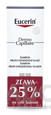 Eucerin DermoCapillaire Šampon vypadávání vlasů 2x250 ml (1 + 1 PROMO 2020, zleva) 1x1 set