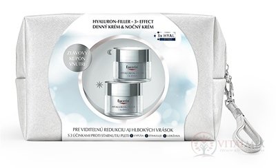 Eucerin Kazeta HYALURON-FILLER + 3xEFFECT HYAL denní krém 50 ml + noční krém 50 ml (Vánoce 2022) 1x1 set