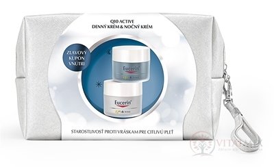 Eucerin Kazeta Q10 ACTIVE denní krém 50 ml + noční krém 50 ml (Vánoce 2022) 1x1 set