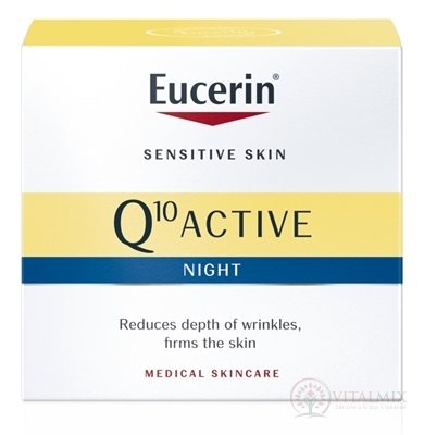 Eucerin Q10 ACTIVE noční krém proti vráskám regenerační na citlivou pokožku 1x50 ml