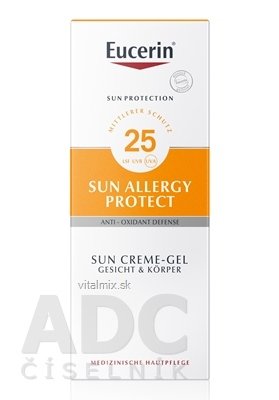 Eucerin SUN ALLERGY PROTECT SPF 25 ochranný krémový gel na opalování proti alergii na slunce 1x150 ml