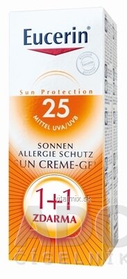 Eucerin SUN opal. gel proti alergií SPF 25 1 + 1 2x150 ml