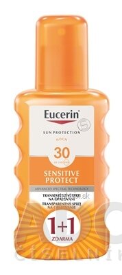 Eucerin SUN SENSITIVE PROTECT SPF 30 sprej transparentní na opalování 2x200 ml (1 + 1 zdarma), 1x1 set