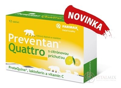 Farmax Preventan Quattro s citrónovou příchutí tbl 1x12 ks