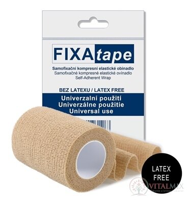 FIXAtape STRETCH samofixačné kompresní elastické obinadlo, bez latexu 7,5cm x 450cm, 1x1 ks