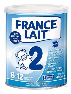 FRANCE LAIT 2 následná kojenecká výživa (6-12 měsíců) (inov.složení 2021) 1x400 g