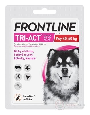 FRONTLINE TRI-ACT Spot-On pro psy XL sol (na kůži, psy 40-60 kg) 1x6 ml